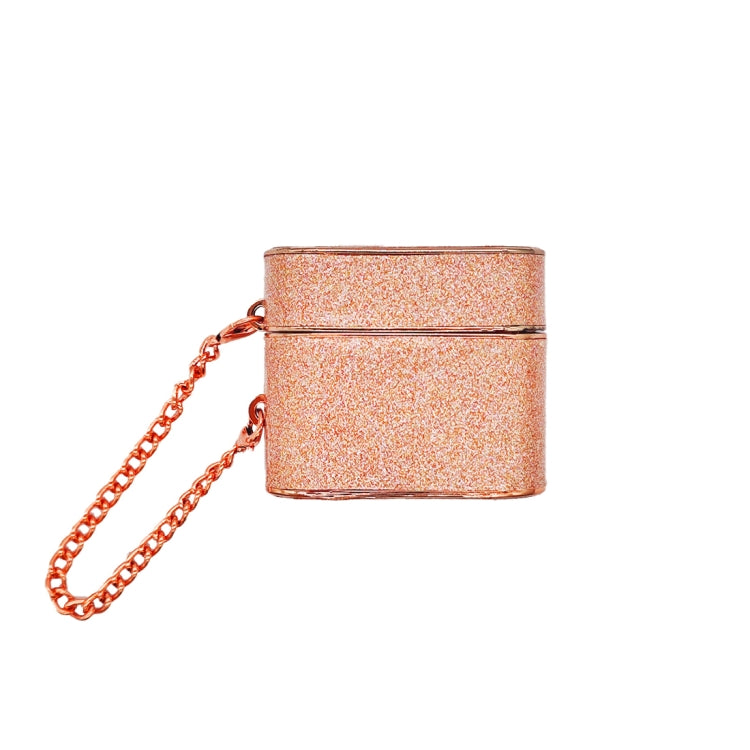 For AirPods 3 Cylindrical Glitter Leather Texture Bluetooth Earphone Protective Case(Rose Gold) - For AirPods 3 by buy2fix | Online Shopping UK | buy2fix