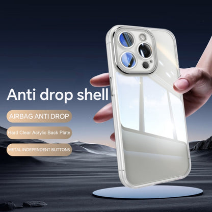 For iPhone 16 Acrylic Hybrid TPU Armor Shockproof Phone Case(Transparent) - iPhone 16 Cases by buy2fix | Online Shopping UK | buy2fix