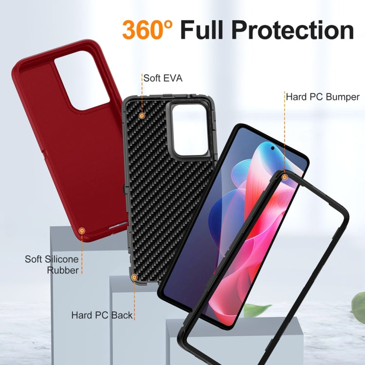 For Motorola Moto G Stylus 5G 2024 Life Waterproof Rugged PC + Silicone Phone Case(Red + Black) - Motorola Cases by buy2fix | Online Shopping UK | buy2fix