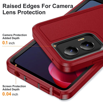 For Motorola Moto G Stylus 5G 2024 Life Waterproof Rugged PC + Silicone Phone Case(Red + Black) - Motorola Cases by buy2fix | Online Shopping UK | buy2fix