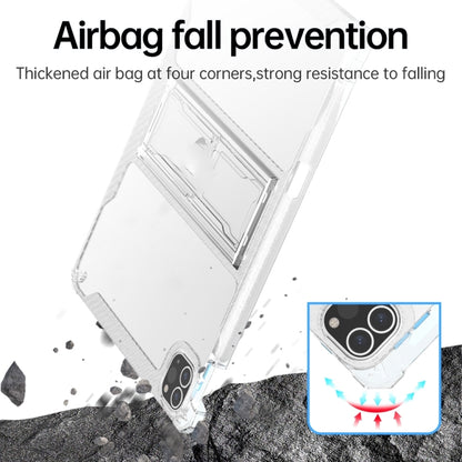 For iPad Air 13 2024 TPU Hybrid PC Airbag Tablet Case with Pen Slots(Transparent) - iPad Air 13 2024 Cases by buy2fix | Online Shopping UK | buy2fix