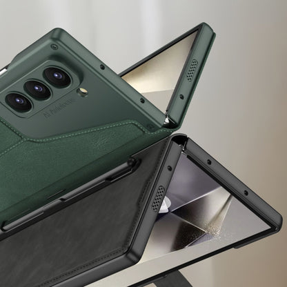 For Samsung Galaxy Z Fold6 GKK Integrated Armor Flip Leather Case with Pen Slot, Stylus Not Included(Brown) - Galaxy Z Fold6 5G Cases by GKK | Online Shopping UK | buy2fix