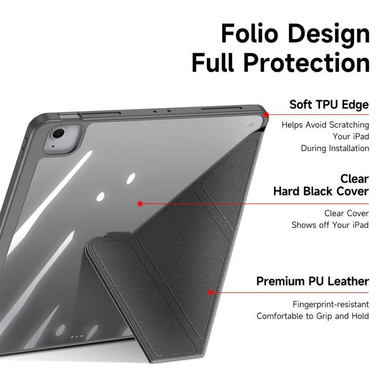 For iPad Air 13 2024 DUX DUCIS Magi Series Smart Leather Tablet Case(Grey) - iPad Air 13 2024 Cases by DUX DUCIS | Online Shopping UK | buy2fix