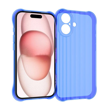 For iPhone 16 Water Ripple Fine Hole TPU Phone Case(Fluorescent blue) - iPhone 16 Cases by buy2fix | Online Shopping UK | buy2fix