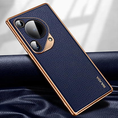 For Huawei Pura 70 Ultra SULADA TPU + Litchi Texture Leather Phone Case(Blue) - Huawei Cases by SULADA | Online Shopping UK | buy2fix