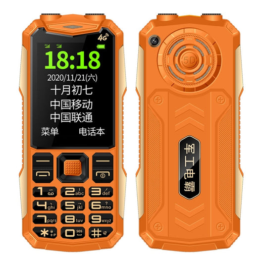 K1+ 4G Elder Rugged Phone, 2.6 inch, 1500mAh Battery, LED Flashlight, Network: 4G, Dual SIM, SOS, Plug:EU Plug(Orange) - Others by buy2fix | Online Shopping UK | buy2fix