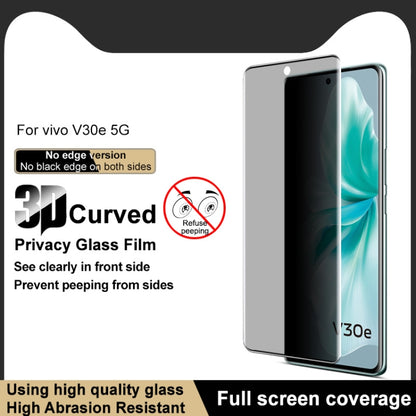For vivo V30e imak 3D Curved Privacy Full Screen Tempered Glass Film - vivo Tempered Glass by imak | Online Shopping UK | buy2fix