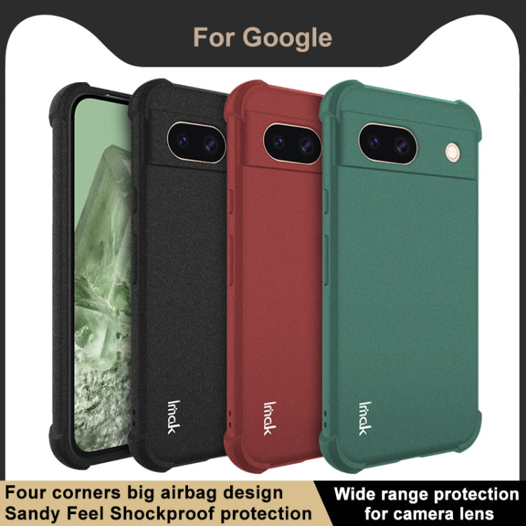 For Google Pixel 8a imak Shockproof Airbag TPU Phone Case(Matte Red) - Google Cases by imak | Online Shopping UK | buy2fix