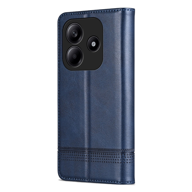 For Redmi Note 14 5G AZNS Magnetic Calf Texture Flip Leather Phone Case(Dark Blue) - Note 14 Cases by AZNS | Online Shopping UK | buy2fix