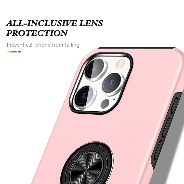 For iPhone 16 Pro Max Magnetic Ring Holder Phone Case(Rose Gold) - iPhone 16 Pro Max Cases by buy2fix | Online Shopping UK | buy2fix