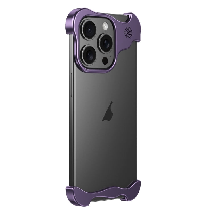 For iPhone 16 Pro Max Aromatherapy Alloy Frameless Phone Case(Purple) - iPhone 16 Pro Max Cases by buy2fix | Online Shopping UK | buy2fix