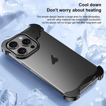 For iPhone 14 Aromatherapy Alloy Frameless Phone Case(Black) - iPhone 14 Cases by buy2fix | Online Shopping UK | buy2fix