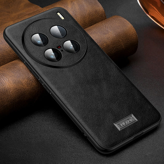 For vivo X100 Ultra SULADA Shockproof TPU + Handmade Leather Phone Case(Black) - vivo Cases by SULADA | Online Shopping UK | buy2fix