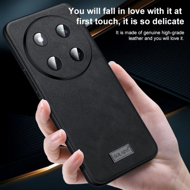 For Honor X60 Pro SULADA Shockproof TPU + Handmade Leather Phone Case(Orange) - Honor Cases by SULADA | Online Shopping UK | buy2fix