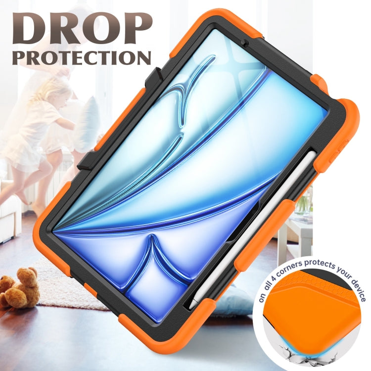 For iPad Air 11 2025 / 2024 Colorful Silicone Heavy Duty Hybrid PC Tablet Case(Orange) - iPad Air 11 2025 / 2024 Cases by buy2fix | Online Shopping UK | buy2fix