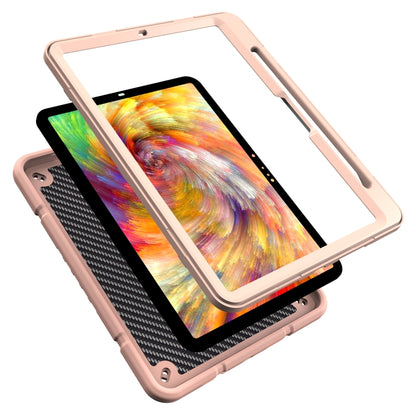 For iPad Pro 11 2024 Armor Holder Silicone Hybrid PC Tablet Case(Rose Gold) - iPad Pro 11 2024 Cases by buy2fix | Online Shopping UK | buy2fix