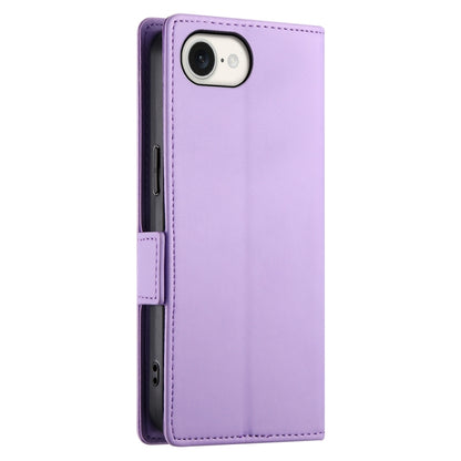 For iPhone SE 2024 Side Buckle Magnetic Frosted Leather Phone Case(Purple) - More iPhone Cases by buy2fix | Online Shopping UK | buy2fix