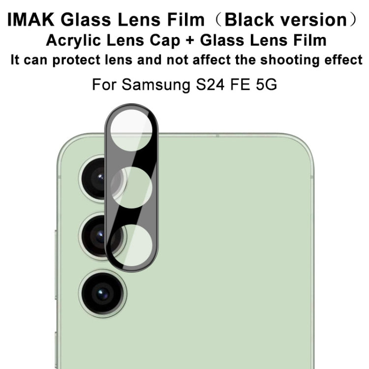 For Samsung Galaxy S24 FE 5G imak High Definition Integrated Glass Lens Film Black Version - For Samsung by imak | Online Shopping UK | buy2fix