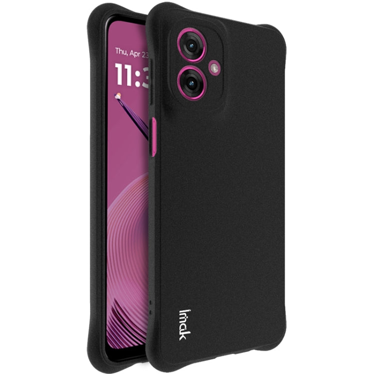 For Motorola Moto G55 imak Shockproof Airbag TPU Phone Case(Matte Black) - Motorola Cases by imak | Online Shopping UK | buy2fix