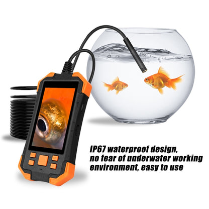 T20 4.3 inch IPS Screen 3.9mm Single Camera IP67 Waterproof Hard Cable Digital Endoscope, Length:3.5m(Black Orange) -  by buy2fix | Online Shopping UK | buy2fix