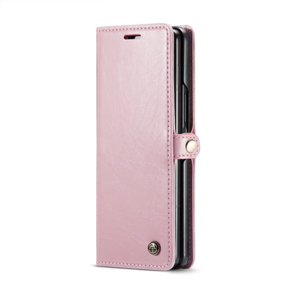 For Samsung Galaxy Z Fold6 5G CaseMe 003 Crazy Horse Texture Flip Leather Phone Case(Pink) - Galaxy Z Fold6 5G Cases by CaseMe | Online Shopping UK | buy2fix