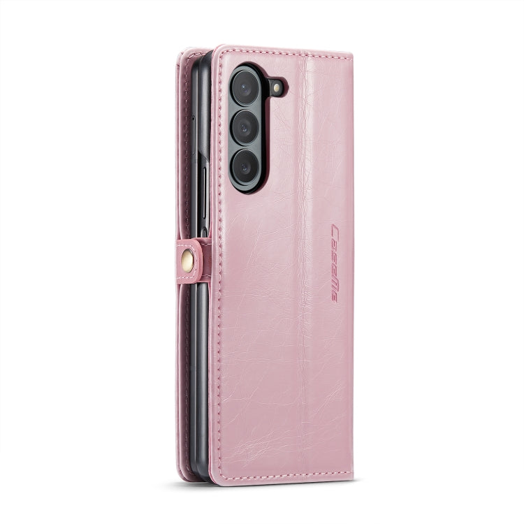 For Samsung Galaxy Z Fold6 5G CaseMe 003 Crazy Horse Texture Flip Leather Phone Case(Pink) - Galaxy Z Fold6 5G Cases by CaseMe | Online Shopping UK | buy2fix