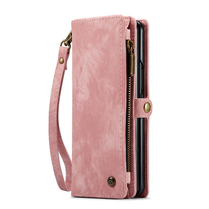 For Samsung Galaxy Z Fold6 5G CaseMe 008 Multifunctional Zipper Wallet Leather Phone Case with Lanyard(Pink) - Galaxy Z Fold6 5G Cases by CaseMe | Online Shopping UK | buy2fix