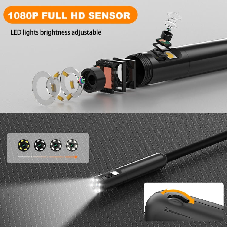 Y15 7.9mm Dual Camera WiFi Connected Hard Cable HD Industrial Endoscope, Length:10m(Black) -  by buy2fix | Online Shopping UK | buy2fix