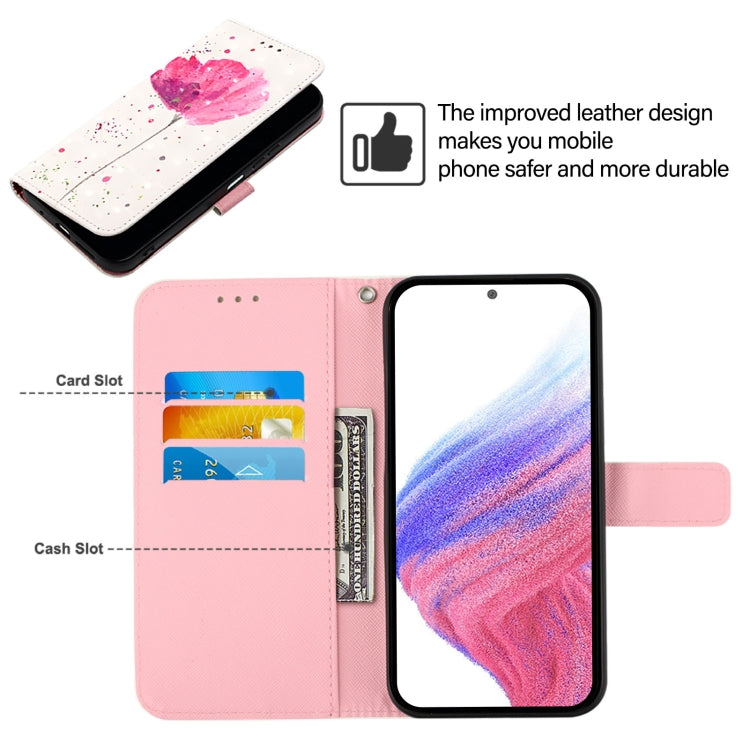 For Blackview A53 3D Painting Horizontal Flip Leather Phone Case(Flower) - More Brand by buy2fix | Online Shopping UK | buy2fix