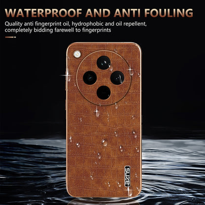 For OPPO Find X8 AZNS Electroplated Frame Crocodile Texture Full Coverage Phone Case(Green) - Find X8 Cases by AZNS | Online Shopping UK | buy2fix