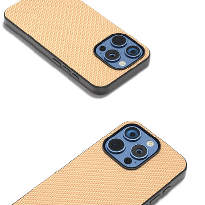 For iPhone 16 Pro Carbon Fiber Texture Protective Phone Case(Gold) - iPhone 16 Pro Cases by buy2fix | Online Shopping UK | buy2fix