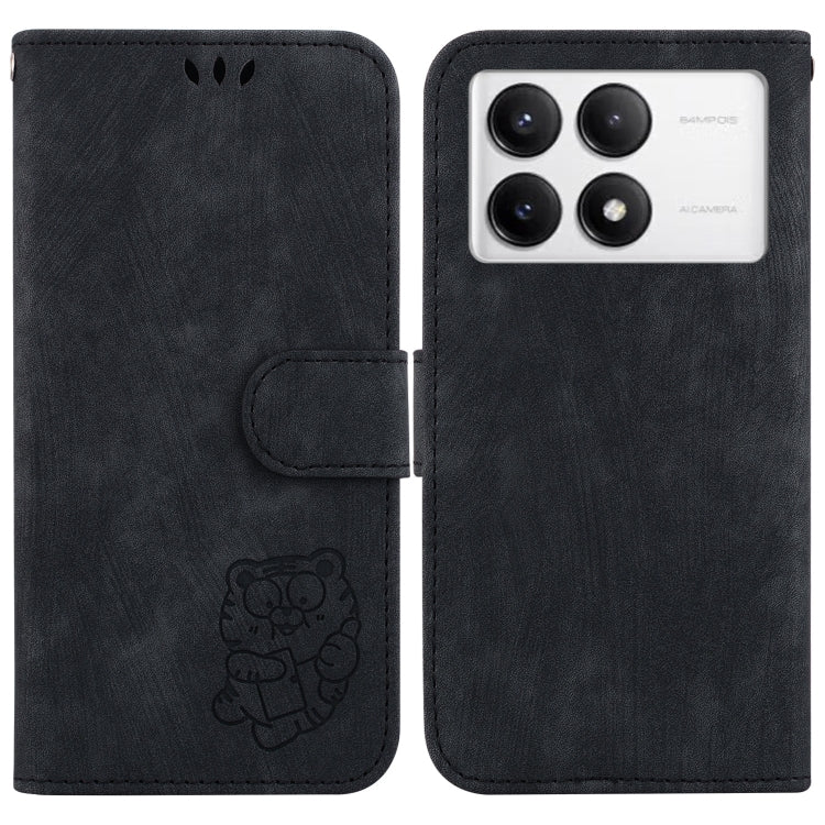 For Redmi K70 / K70 Pro Little Tiger Embossed Leather Phone Case(Black) - K70 Cases by buy2fix | Online Shopping UK | buy2fix