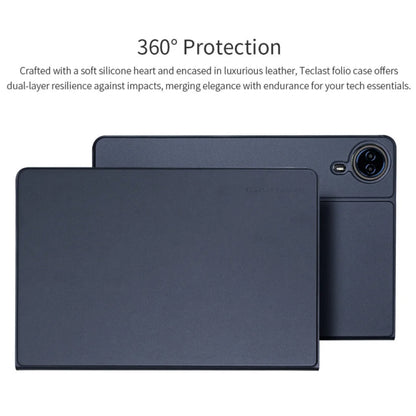 For Teclast T65 Max Anti-slip Texture Smart Tablet Leather Folio Case(Dark Blue) - Teclast by TECLAST | Online Shopping UK | buy2fix