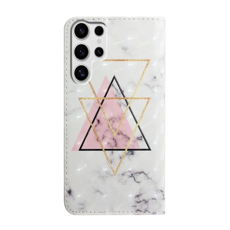 For Samsung Galaxy S25 Ultra 5G Oil Embossed 3D Drawing Leather Phone Case(Triangular Marble) - Galaxy S25 Ultra 5G Cases by buy2fix | Online Shopping UK | buy2fix