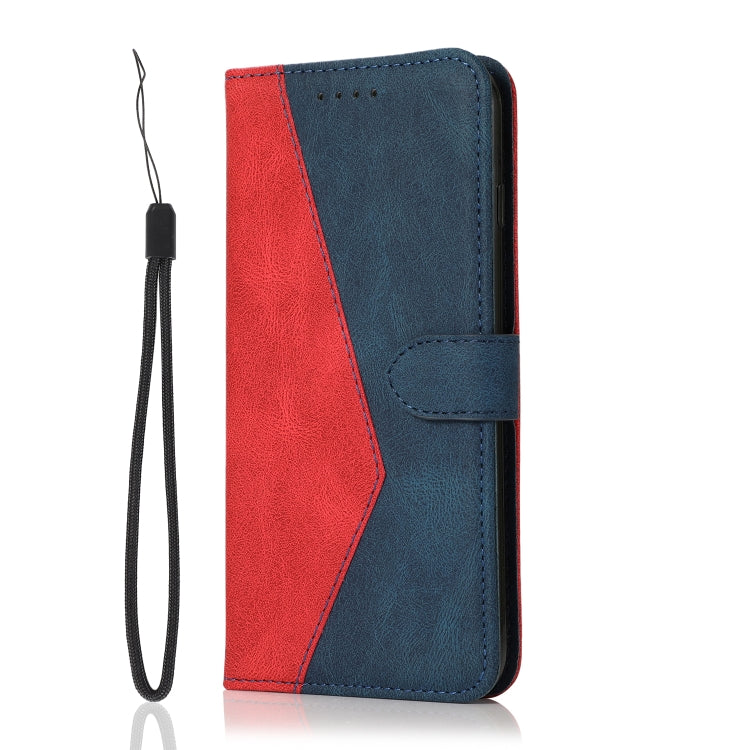 For Samsung Galaxy S25 Ultra 5G Dual-color Stitching Leather Phone Case(Red Blue) - Galaxy S25 Ultra 5G Cases by buy2fix | Online Shopping UK | buy2fix