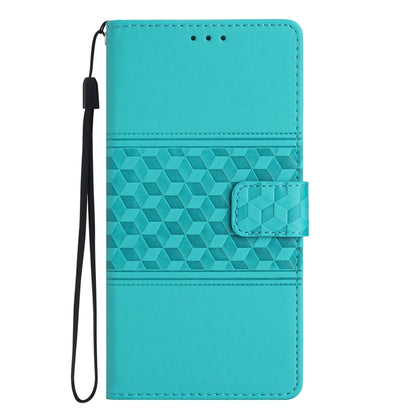 For Samsung Galaxy S25 Ultra 5G Diamond Embossed Skin Feel Leather Phone Case(Blue) - Galaxy S25 Ultra 5G Cases by buy2fix | Online Shopping UK | buy2fix