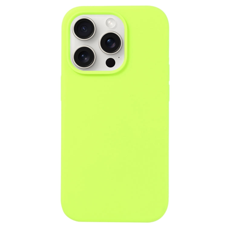 For iPhone 16 Pro Max Liquid Silicone Phone Case(Brilliant Green) - iPhone 16 Pro Max Cases by buy2fix | Online Shopping UK | buy2fix