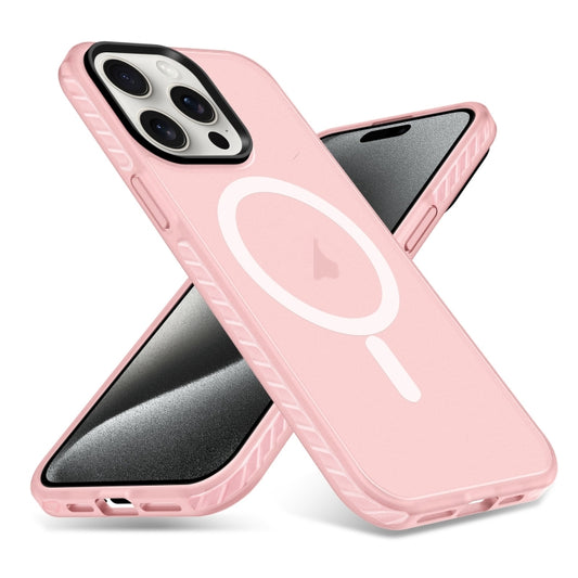 For iPhone 15 Pro Max Skin Feel Airbag Shockproof MagSafe Phone Case(Pink) - iPhone 15 Pro Max Cases by buy2fix | Online Shopping UK | buy2fix