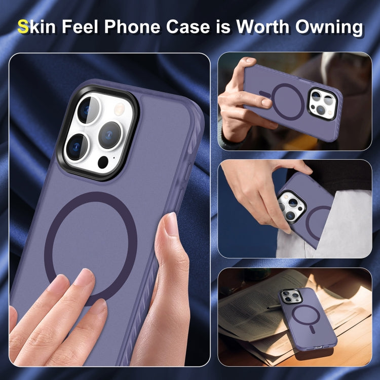 For iPhone 14 Pro Max Skin Feel Airbag Shockproof MagSafe Phone Case(Purple) - iPhone 14 Pro Max Cases by buy2fix | Online Shopping UK | buy2fix