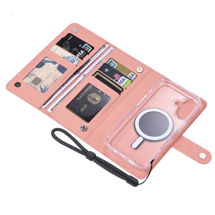 For iPhone 13 ViLi GHA-C Series RFID MagSafe Magnetic Flip Leather Phone Case(Pink) - iPhone 13 Cases by ViLi | Online Shopping UK | buy2fix