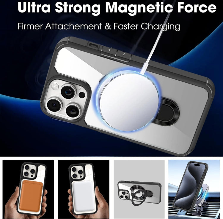 For iPhone 13 Pro MagSafe Acrylic Hybrid TPU Phone Case with Holder(Royal Blue) - iPhone 13 Pro Cases by buy2fix | Online Shopping UK | buy2fix