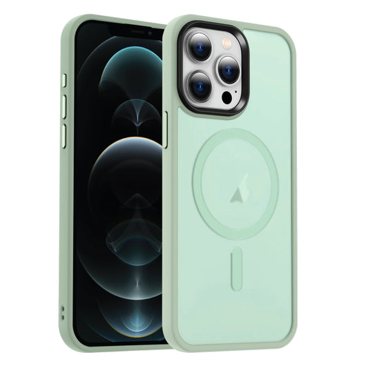 For iPhone 12 Pro MagSafe Magnetic Skin Feel Frosted Phone Case(Light Green) - iPhone 12 / 12 Pro Cases by buy2fix | Online Shopping UK | buy2fix