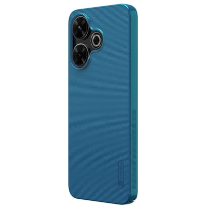 For Xiaomi Poco M6 4G NILLKIN Frosted PC Phone Case(Blue) - Xiaomi Cases by NILLKIN | Online Shopping UK | buy2fix