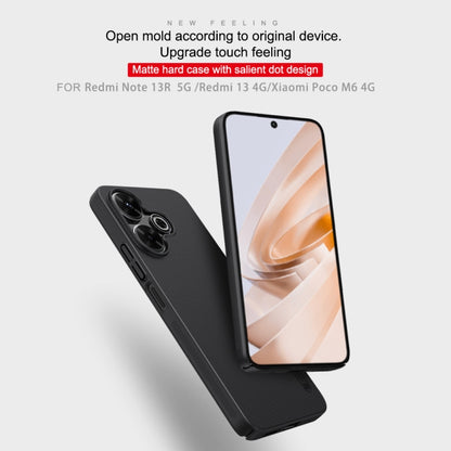 For Xiaomi Poco M6 4G NILLKIN Frosted PC Phone Case(Black) - Xiaomi Cases by NILLKIN | Online Shopping UK | buy2fix