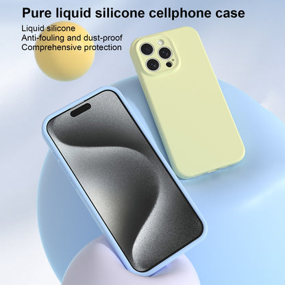 For iPhone 16 Pro Max Precise Hole Liquid Silicone Jelly Color Full Coverage Phone Case(White) - iPhone 16 Pro Max Cases by buy2fix | Online Shopping UK | buy2fix