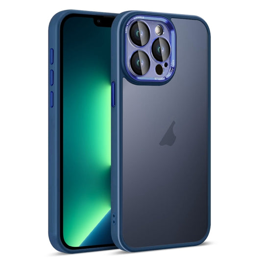 For iPhone 13 Pro Max Colorful Armor Lens Film Translucent Skin Feel Phone Case(Blue) - iPhone 13 Pro Max Cases by buy2fix | Online Shopping UK | buy2fix