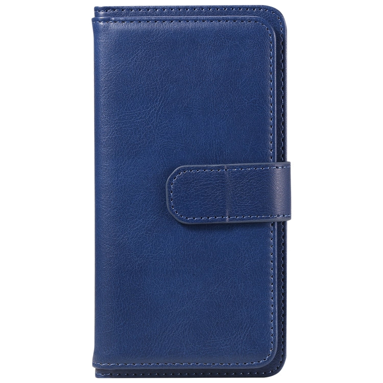 For Samsung Galaxy S25 Ultra 5G Multi-Function Wallet 10 Card Slots Leather Phone Case(Dark Blue) - Galaxy S25 Ultra 5G Cases by buy2fix | Online Shopping UK | buy2fix