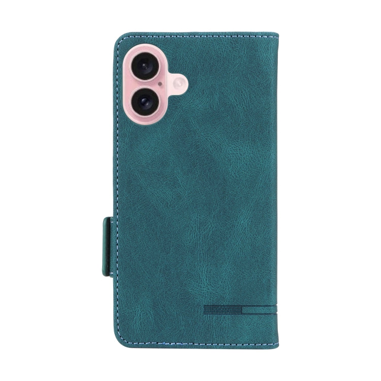 For iPhone 16 Plus Magnetic Clasp Leather Phone Case(Green) - iPhone 16 Plus Cases by buy2fix | Online Shopping UK | buy2fix