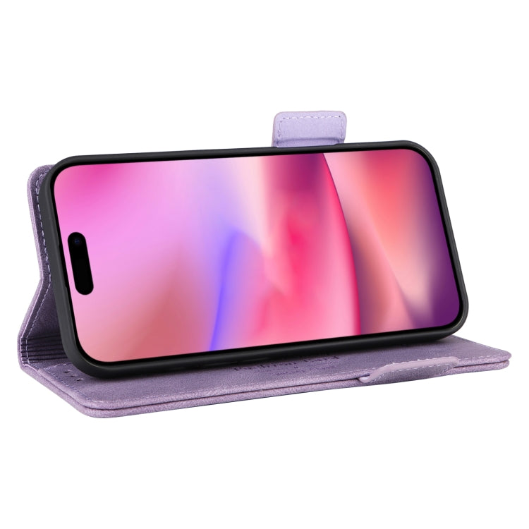 For iPhone 16 Magnetic Clasp Leather Phone Case(Purple) - iPhone 16 Cases by buy2fix | Online Shopping UK | buy2fix