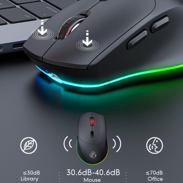 iMICE G905 Bluetooth Dual Mode 6-Key Silent Wireless Gaming Mouse(Black) - Wireless Mice by iMICE | Online Shopping UK | buy2fix